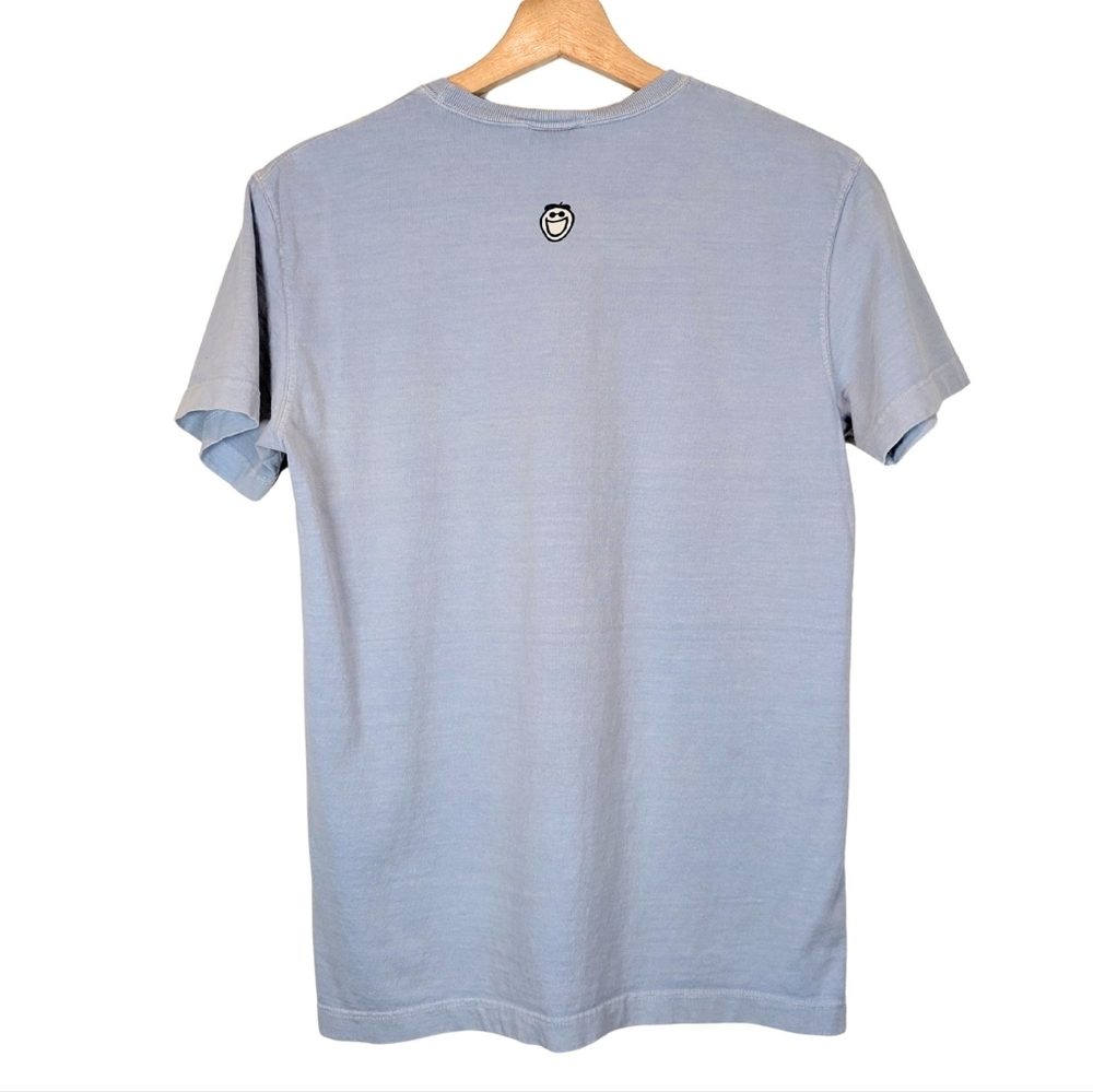 Vintage Life Is Good Jake Yoga Women's Cotton Tee Shirt Small Light Blue Cotton - Picture 3 of 6